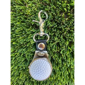 GENEVA Golfer Stainless Steel Pocket Watch Keychain